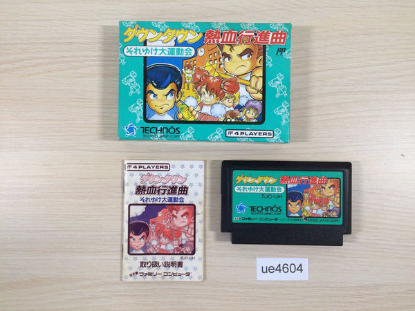 UE4604 Kunio Kun Nekketsu Koushinkyoku Daiundoukai BOXED NES Famicom Japan