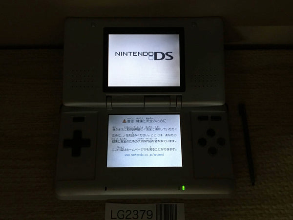 LG2379 Plz Read Item Condi Nintendo DS Platinum Silver Console Japan