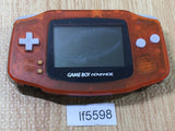 GameBoy Advance Clear Orange & Black Console Japan - Not Working LF5598