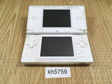 KH5759 Not Working - Nintendo DS Lite Crystal White Console Japan
