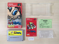ue1342 Mario's Super Picross BOXED SNES Super Famicom Japan