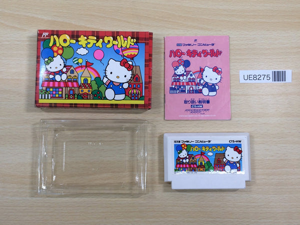 UE8275 Hello Kitty World BOXED NES Famicom Japan