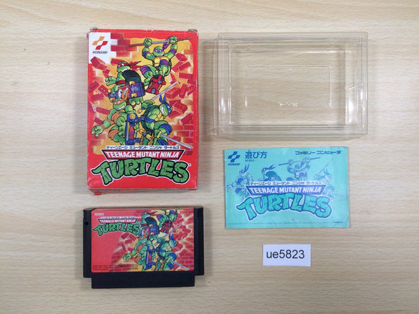 UE5823 Teenage Mutant Ninja Turtles TMNT BOXED NES Famicom Japan