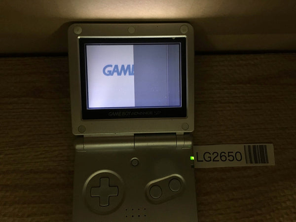 LG2650 Plz Read Item Condi GameBoy Advance SP Platinum Silver Console Japan