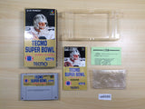 Tecmo Super Bowl American Football BOXED SNES Super Famicom Japan - UE6089