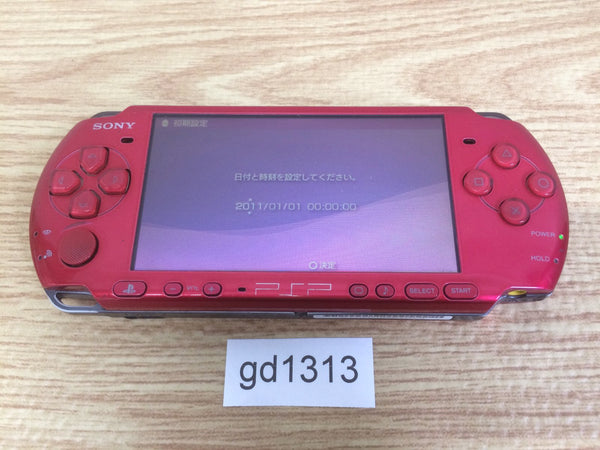 gd1313 Plz Read Item Condi PSP-3000 RADIANT RED SONY PSP Console Japan