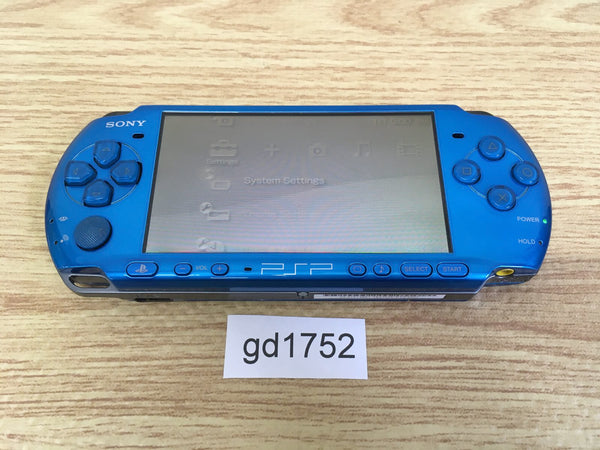 gd1752 Plz Read Item Condi PSP-3000 VIBRANT BLUE SONY PSP Console Japan