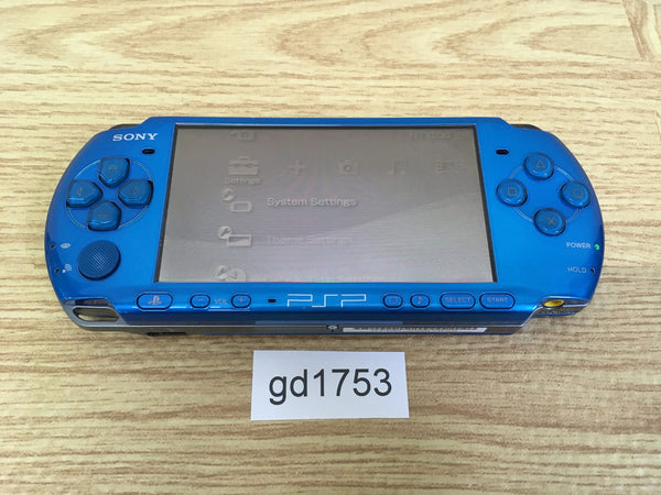 gd1753 Plz Read Item Condi PSP-3000 VIBRANT BLUE SONY PSP Console Japan
