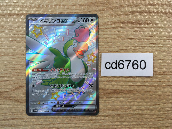 CD6760 Squawkabilly ex SSR sv4a 337/190 Pokemon Card TCG Japan