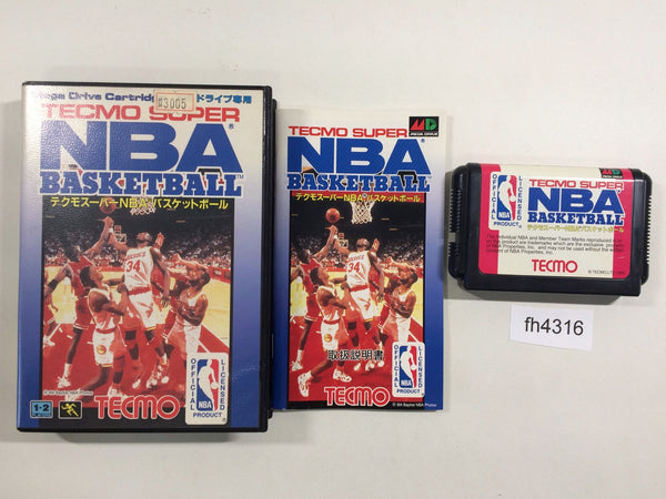 FH4316 Tecmo Super NBA Basketball BOXED Mega Drive Genesis Japan