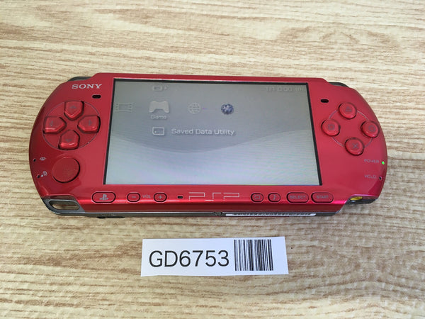 GD6753 Plz Read Item Condi PSP-3000 RADIANT RED SONY PSP Console Japan