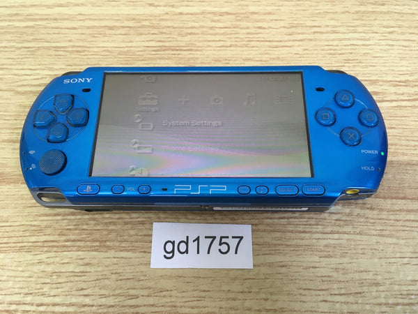 gd1757 Plz Read Item Condi PSP-3000 VIBRANT BLUE SONY PSP Console Japan