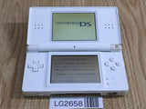 LG2658 Plz Read Item Condi Nintendo DS Lite Crystal White Console Japan