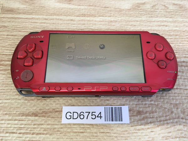 GD6754 Plz Read Item Condi PSP-3000 RADIANT RED SONY PSP Console Japan