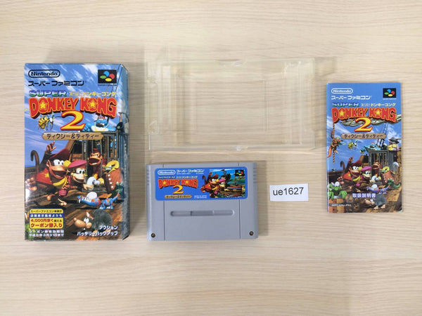 ue1627 Super Donkey Kong Country 2 BOXED SNES Super Famicom Japan