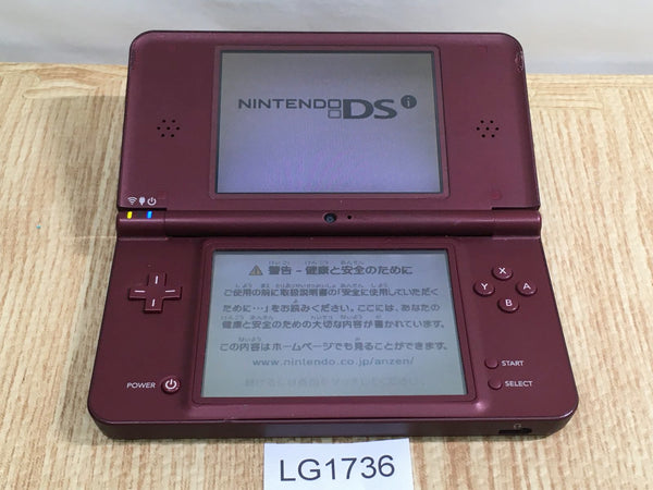 LG1736 Plz Read Item Condi Nintendo DSi LL XL DS Wine Red Console Japan