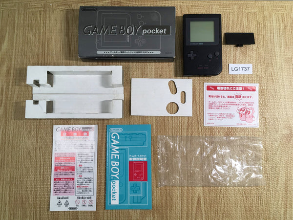 LG1737 Tested Working - GameBoy Pocket Black BOXED Game Boy Console Japan