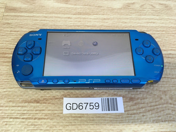 GD6759 Plz Read Item Condi PSP-3000 VIBRANT BLUE SONY PSP Console Japan