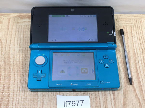 lf7977 Plz Read Item Condi Nintendo 3DS Aqua Blue Console Japan