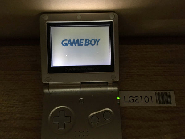 LG2101 Plz Read Item Condi GameBoy Advance SP Platinum Silver Console Japan