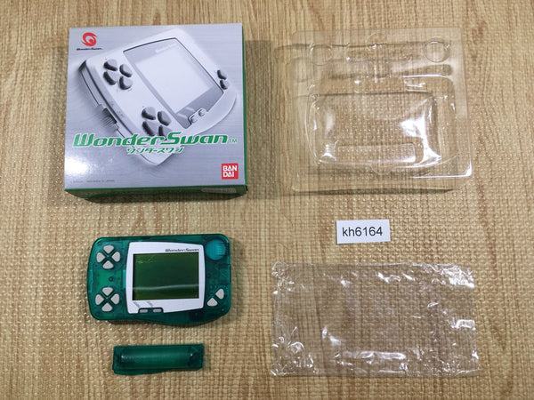 KH6164 Tested Working - Wonder Swan Skeleton Green Console BOXED Bandai Japan
