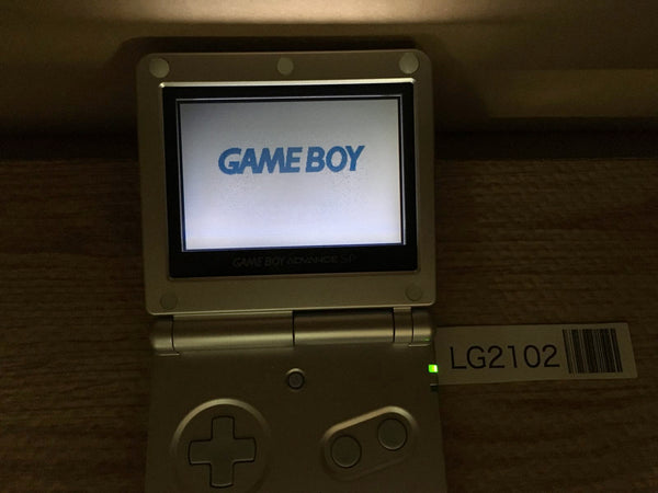 LG2102 Plz Read Item Condi GameBoy Advance SP Platinum Silver Console Japan