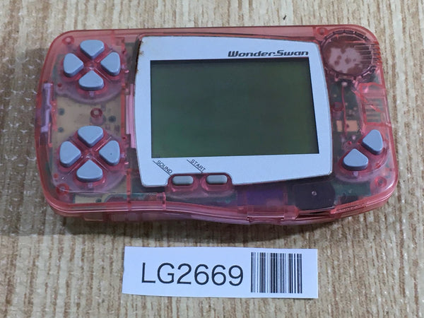 LG2669 Plz Read Item Condi Wonder Swan Skeleton Pink Bandai Console Japan