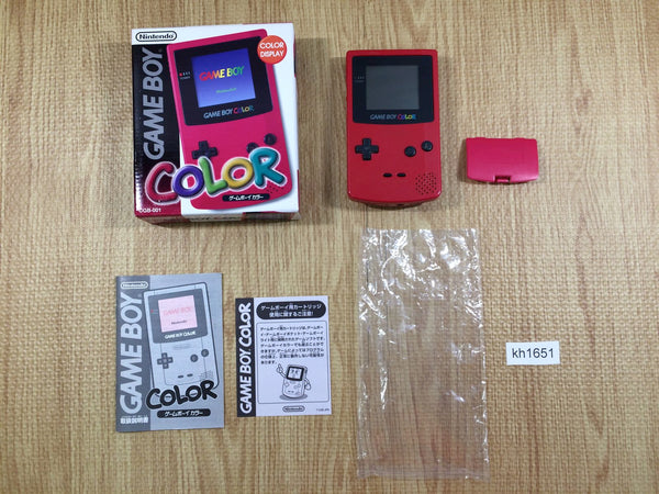 kh1651 GameBoy Color Red BOXED Game Boy Console Japan