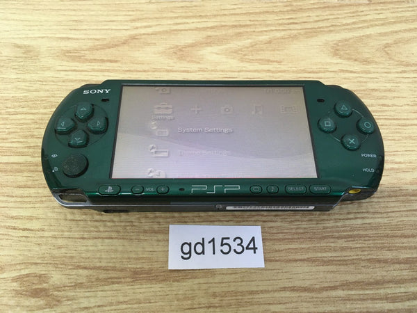 gd1534 Plz Read Item Condi PSP-3000 SPIRITED GREEN SONY PSP Console Japan