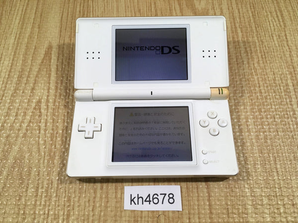 kh4678 Plz Read Item Condi Nintendo DS Lite Crystal White Console Japan