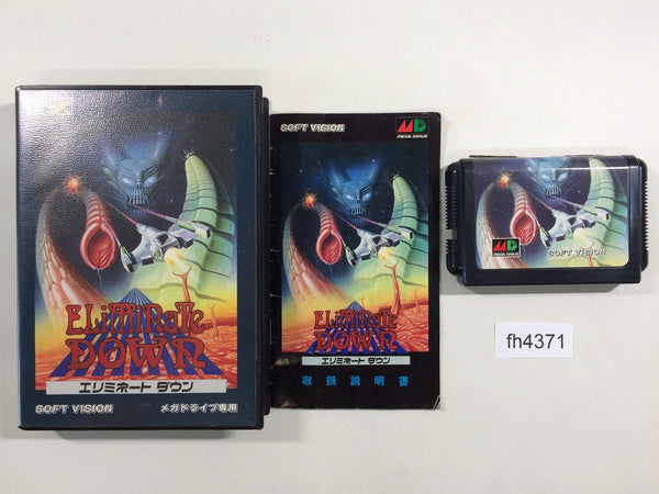 FH4371 Eliminate Down BOXED Mega Drive Genesis Japan
