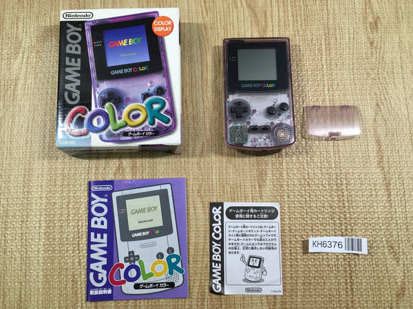 KH6376 GameBoy Color Clear Purple BOXED Game Boy Console Japan