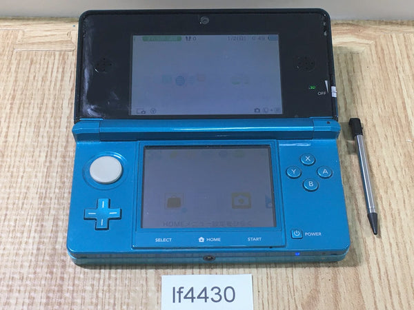 LF4430 Tested Working - No Battery Nintendo 3DS Aqua Blue Console Japan