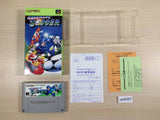 Rockman's Soccer MegaMan Rockman BOXED SNES Super Famicom Japan - UE4087