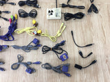 w1467 Untested about 35 Game Link Cables for Gameboy GBA Lot Japan