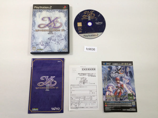FC9636 Y's III 3 WANDERERS FROM PS2 Japan