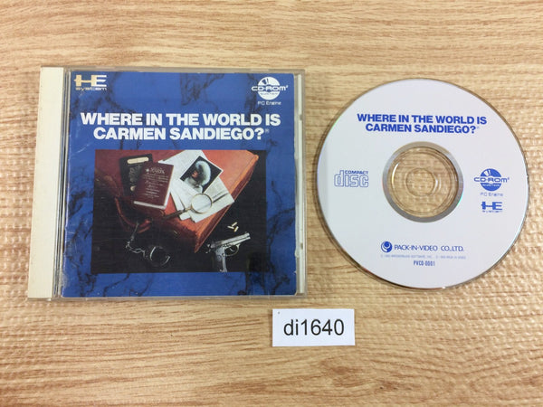 di1640 Where in the World is Carmen Sandiego? CD ROM 2 PC Engine Japan