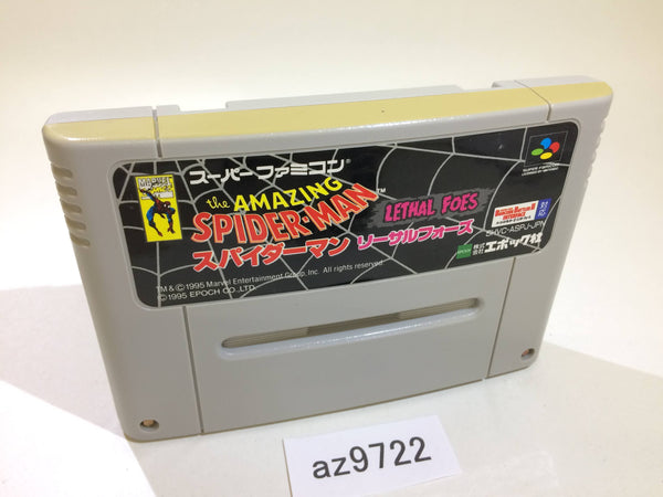 az9722 The Amazing SpiderMan Lethal Foes SNES Super Famicom Japan