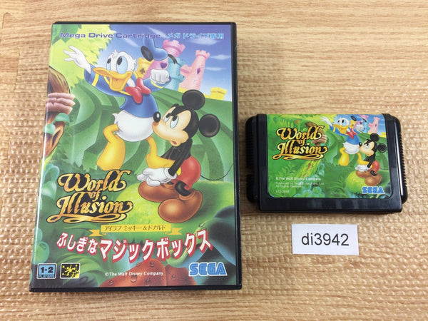 DI3942 World of Illusion I Love Mickey & Donald BOXED Mega Drive Genesis Japan