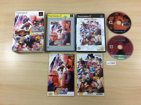 UC7302 Street Fighter 3 Capcom vs SNK 2 Value Pack PS2 Japan