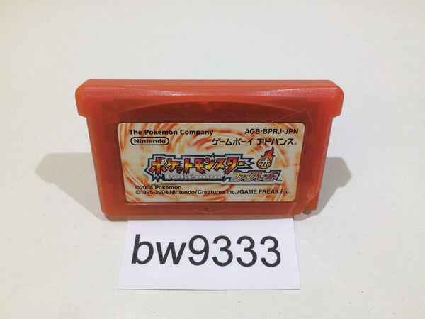 bw9333 Pokemon Fire Red GameBoy Advance Japan