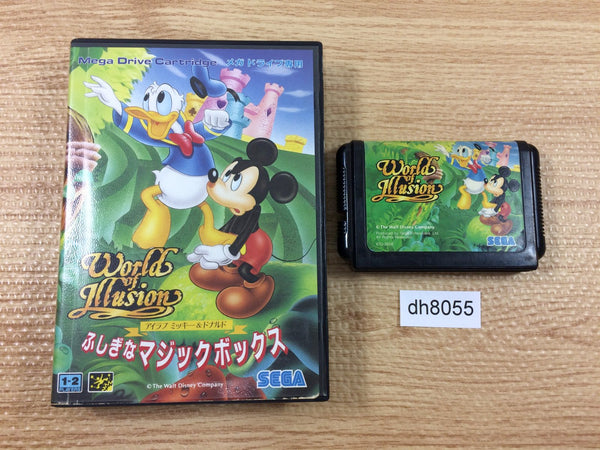 DH8055 World of Illusion I Love Mickey & Donald BOXED Mega Drive Genesis Japan