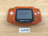 GameBoy Advance Clear Orange & Black  Console Japan - Tested Working KE4198