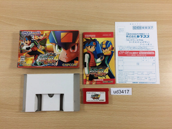 UD3417 Rockman Exe 4 Tournament Red Sun Megaman BOXED GameBoy Advance Japan