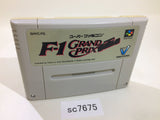 SC7675 F1 Grand Prix Racing SNES Super Famicom Japan