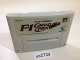 F1 Grand Prix Racing SNES Super Famicom Japan - SE2739