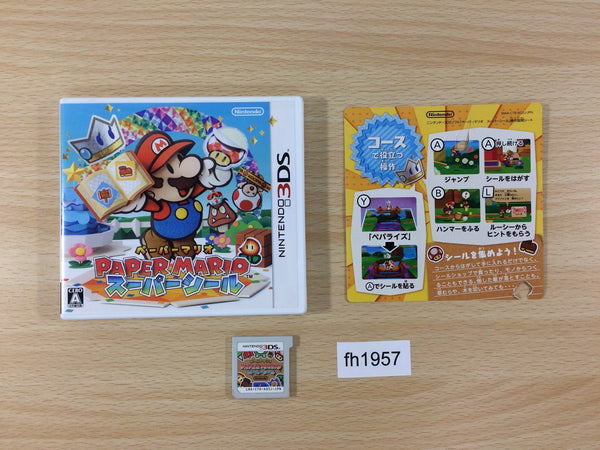 fh1957 Paper Mario Super Seal BOXED Nintendo 3DS Japan