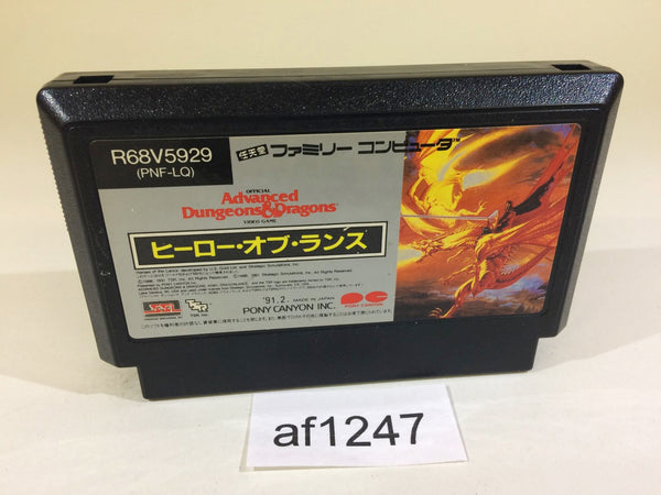 AF1247 Advanced Dungeons & Dragons Heroes of the Lance NES Famicom Japan