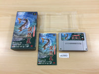 UB2863 Sun Spo Fishing Keiryuu Ou BOXED SNES Super Famicom Japan