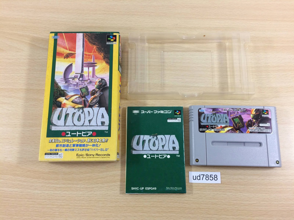 Utopia The Creation of a Nation BOXED SNES Super Famicom Japan